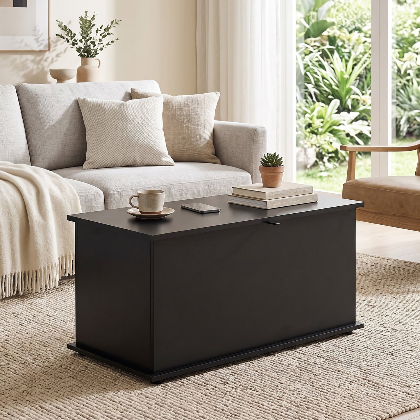 HOMCOM 102L Storage Chest Bed End Bench With Safety Hinged Lid For Bedroom
