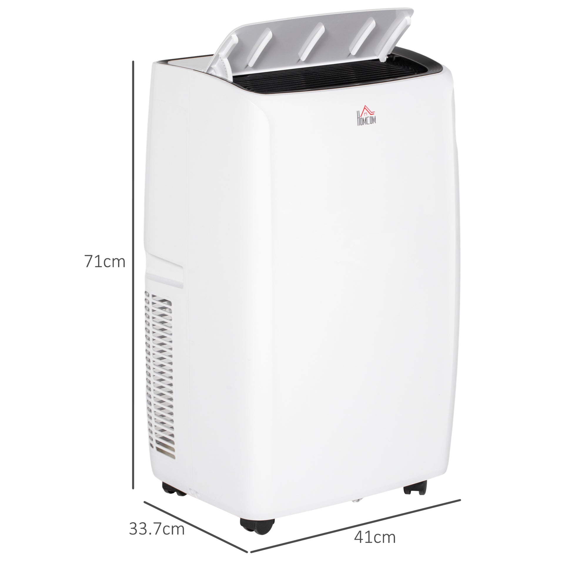 HOMCOM 14,000 BTU Portable Air Conditioner with Dehumidifier and Sleep Mode for Rooms up to 40m² - Mobile Cooling Solution with 24H Timer and Wheels - ALL4U RETAILER LTD