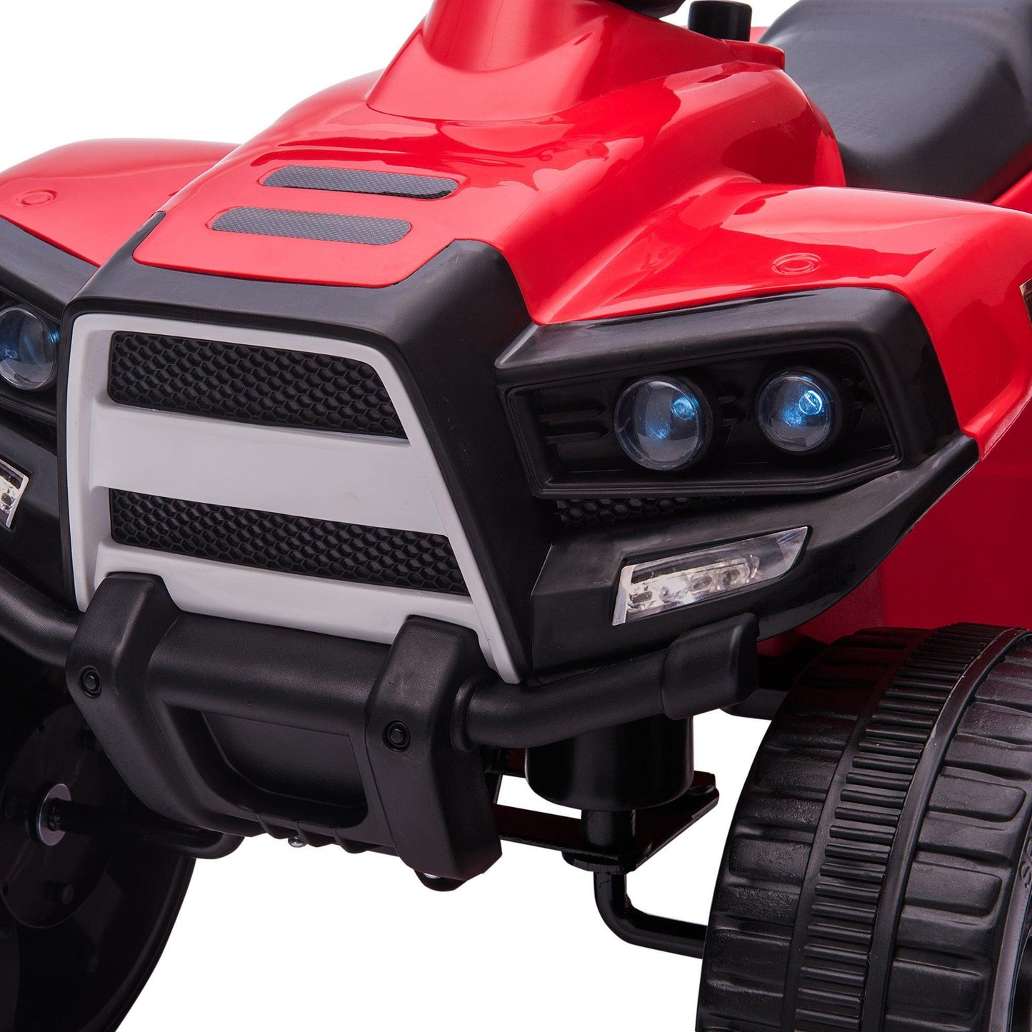 HOMCOM Electric ATV Toy for Toddlers - 6V Quad Bike, Black+Red - ALL4U RETAILER LTD