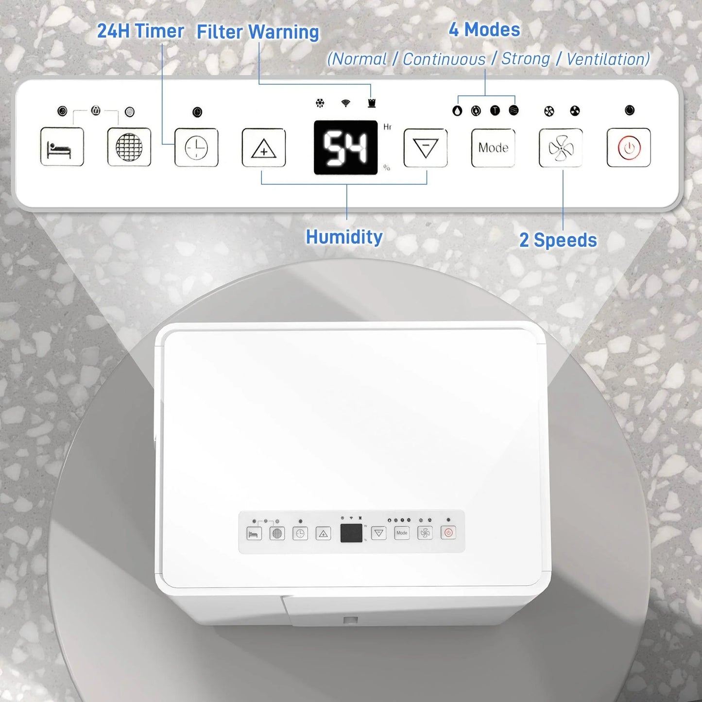 HOMCOM 30L Indoor Clothes Dryer and Dehumidifier - White - ALL4U RETAILER LTD