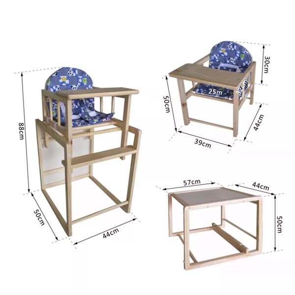 HOMCOM Multifunctional Baby Highchair with Table – 2-in-1 Design for Ages 6-36 Months - ALL4U RETAILER LTD