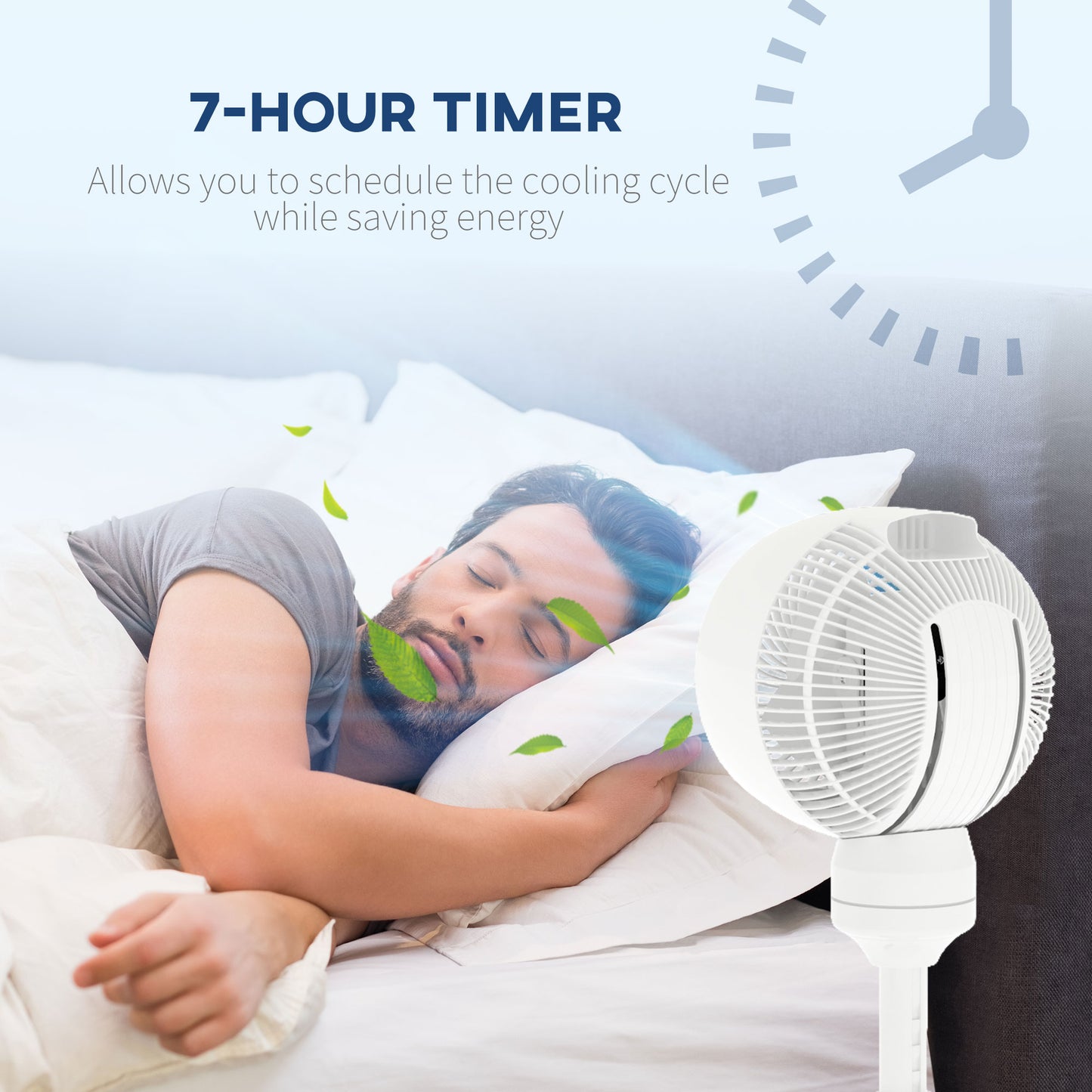 HOMCOM 9 Inch Air Circulator Fan Remote 3 Speeds 3 Modes 70 Degree Oscillation 90 Degree Tilt For Home Office White