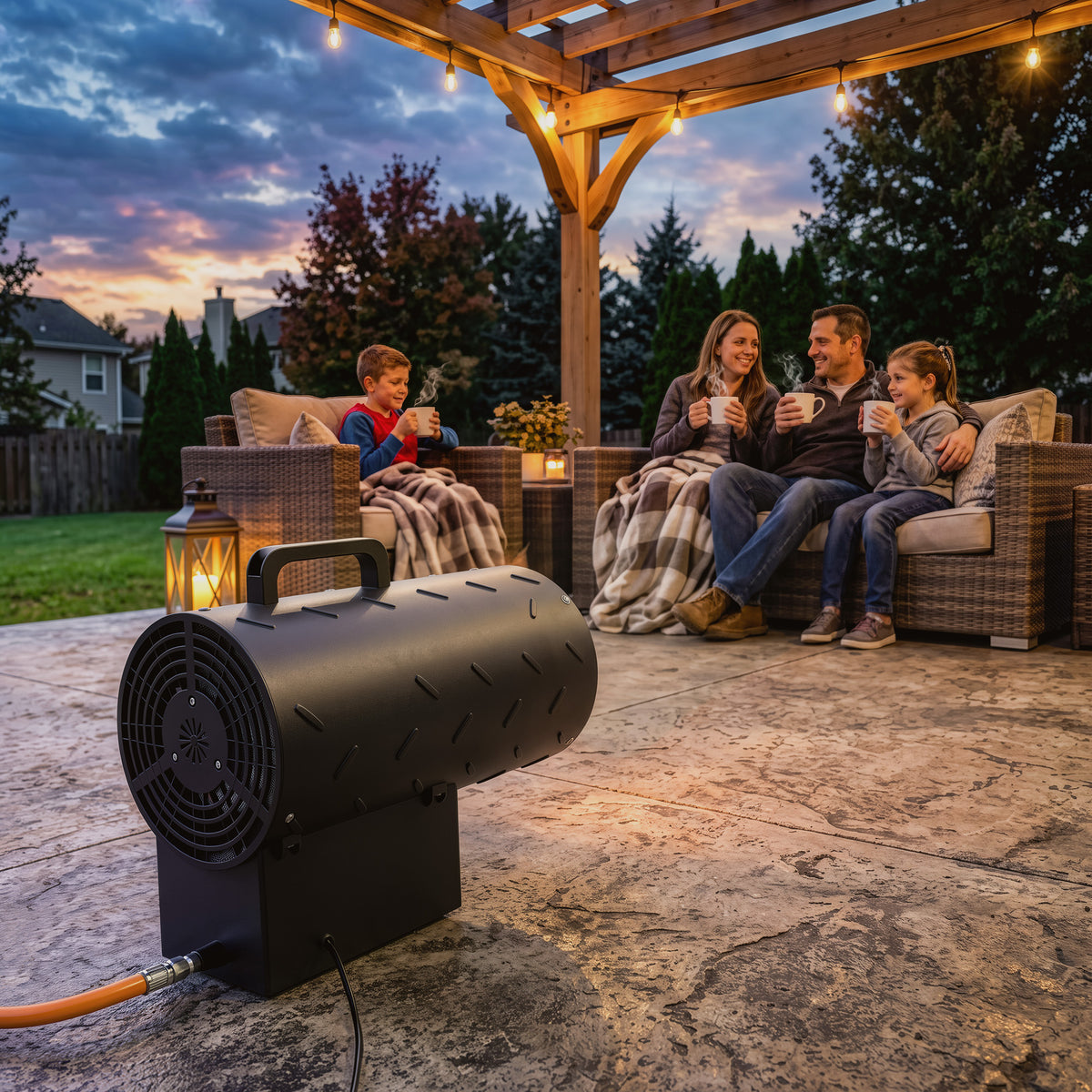 Outsunny 15kw Propane Space Heater Forced Air With Overheat Guard