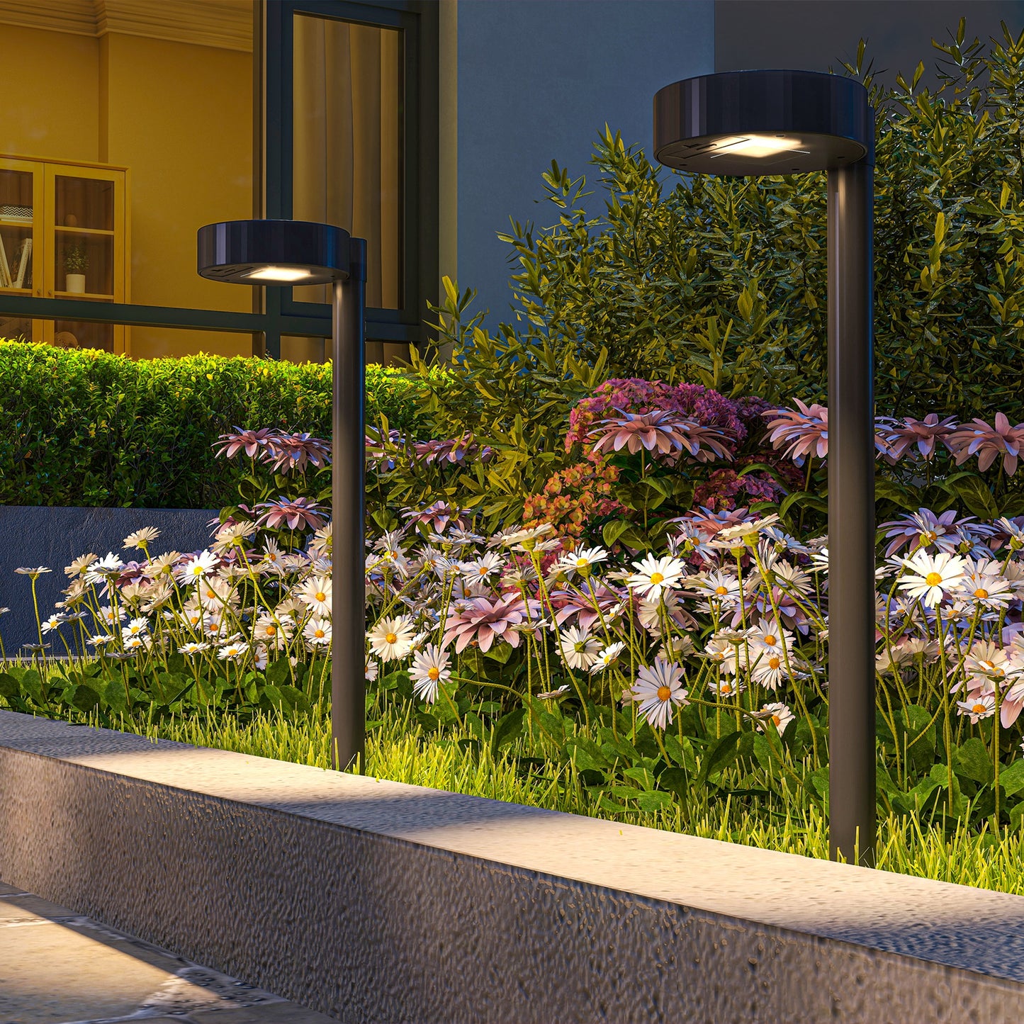 Outsunny Solar Lights Outdoor Garden Stake 8 Pack Pathway Lighting LED Auto On Off IP44 Waterproof Plastic