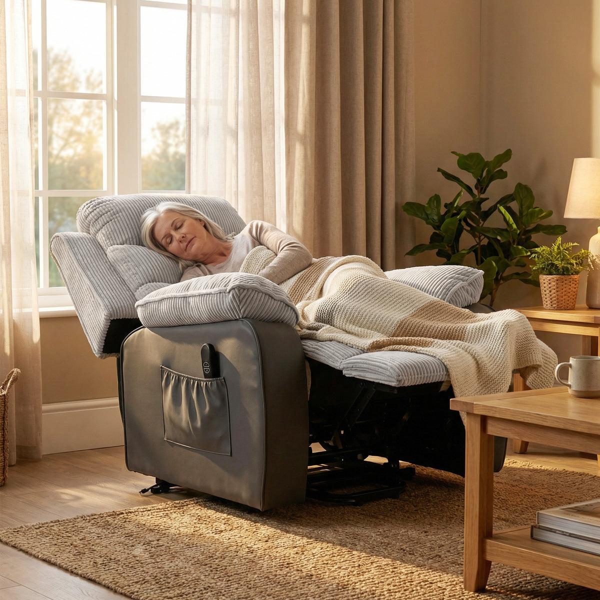 HOMCOM Power Lift Recliner Chair For Elderly With USB Port And Pocket Grey