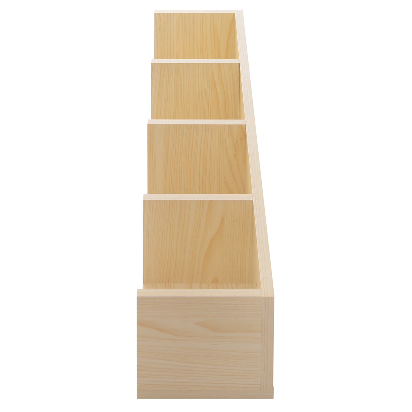 HOMCOM Wall Mount CD DVD Storage Rack With 4 Cubes Holds Up To 60 CDs Natural Wood Finish Set Of 2