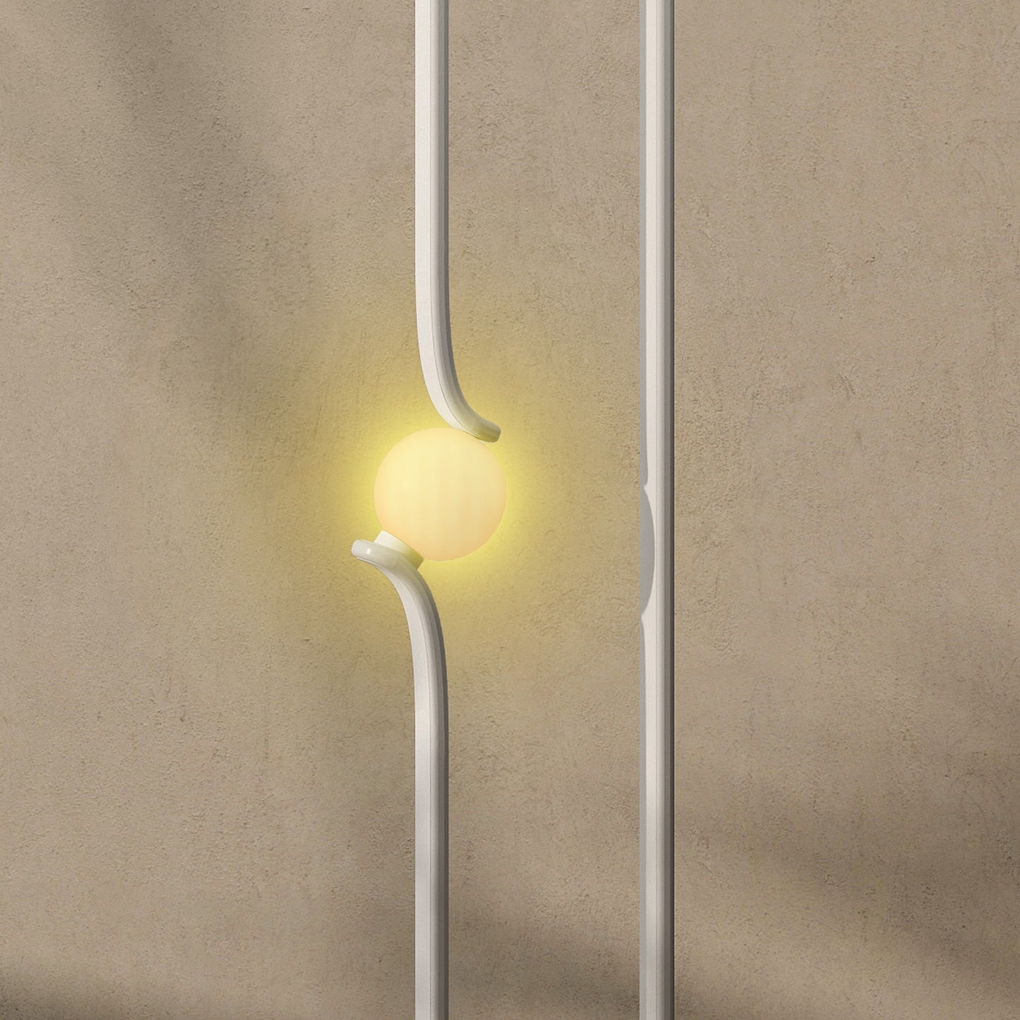 HOMCOM LED Floor Lamp Dimmable With Glass Night Light And Foot Switch For Living Room Bedroom Office White