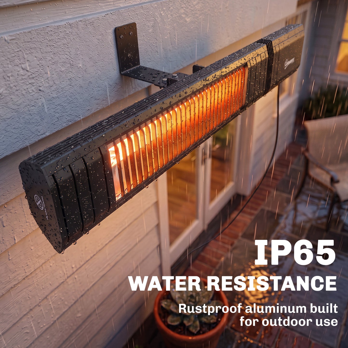 Outsunny 2000W Outdoor Electric Infrared Patio Heater With Remote Timer