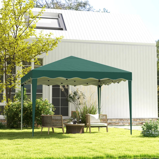Outsunny Adjustable Height Pop-Up Gazebo - Green, 3 x 3m with Carry Bag: Enhance Your Outdoor Events