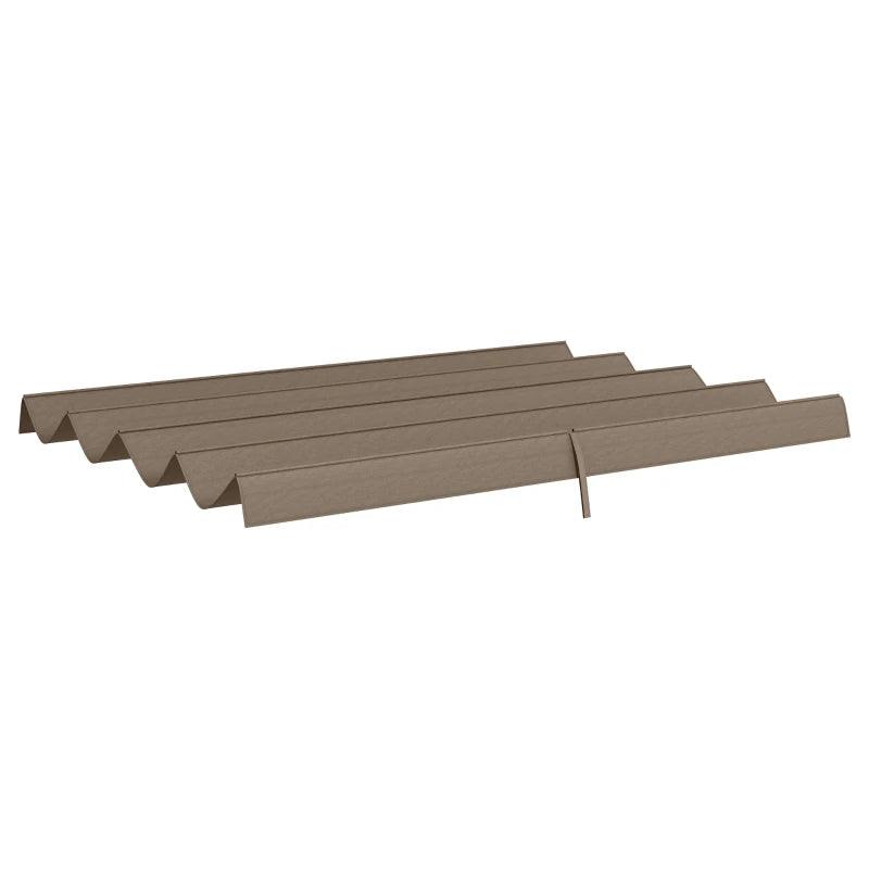 Outsunny Pergola Roof - Retractable Sun Shade Cover for 3 x 2.15m Pergola, UV30+ Protected in Coffee Colour - ALL4U RETAILER LTD