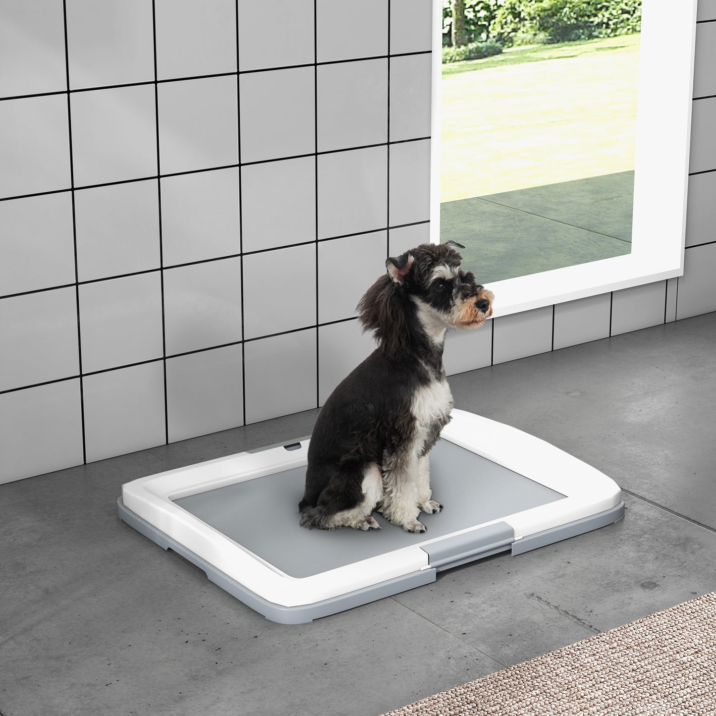 PawHut Portable Dog Litter Tray for Easy Potty Training, 63 x 49 x 6cm - ALL4U RETAILER LTD