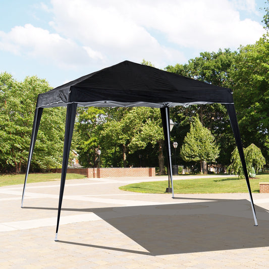Outsunny 3m Pop Up Gazebo With Carry Bag Height Adjustable Slant Leg Party Tent Instant Event Shelter Black