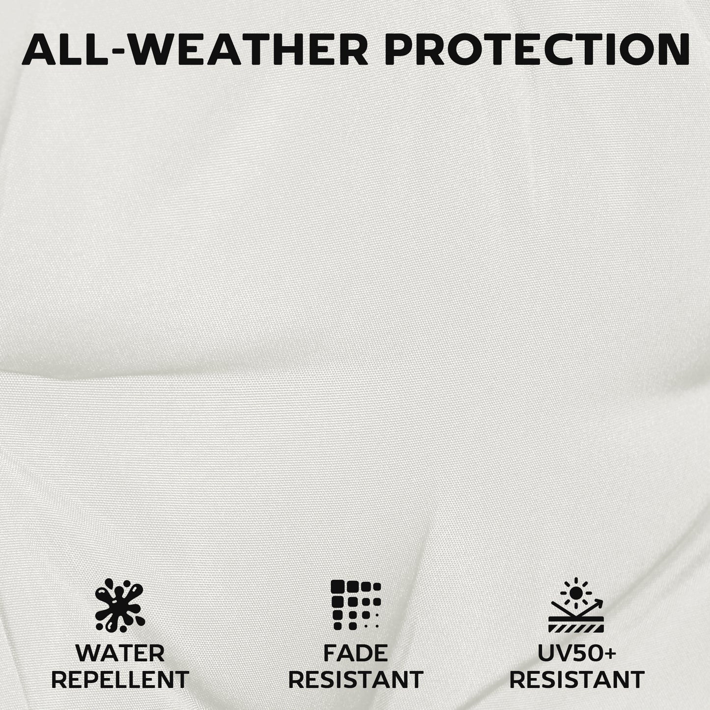 Outsunny Set Of 6 Outdoor Seat Cushions With Machine Washable Cover Water Repellent Cream White