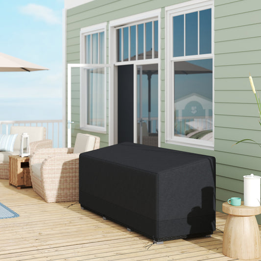 Outsunny Rectangular Patio Furniture Cover Waterproof for 3 Seater Bistro Set 190x72x76cm UV 600D Oxford Black