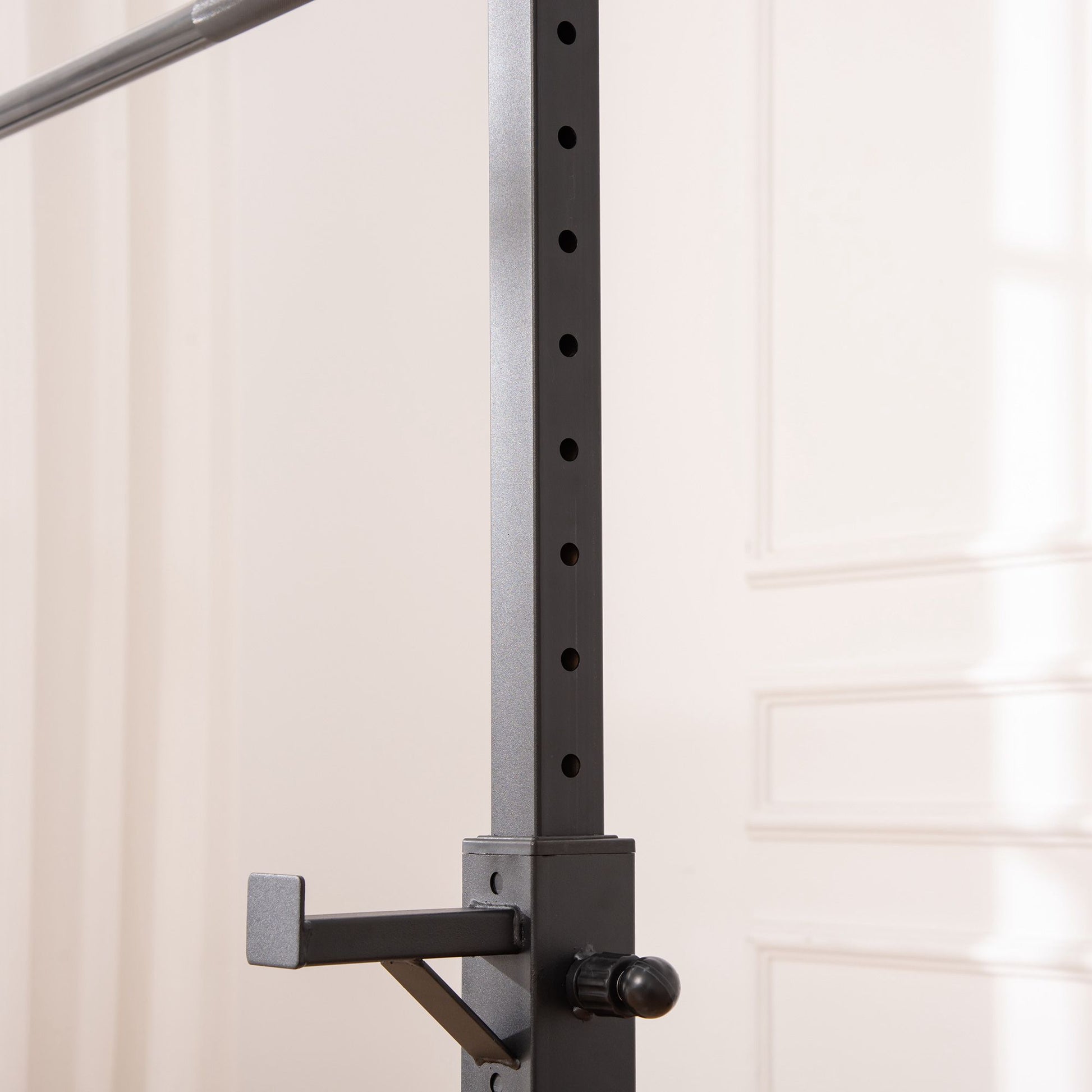 SPORTNOW Adjustable Heavy Duty Barbell Squat Rack for Home and Gym - Black - ALL4U RETAILER LTD