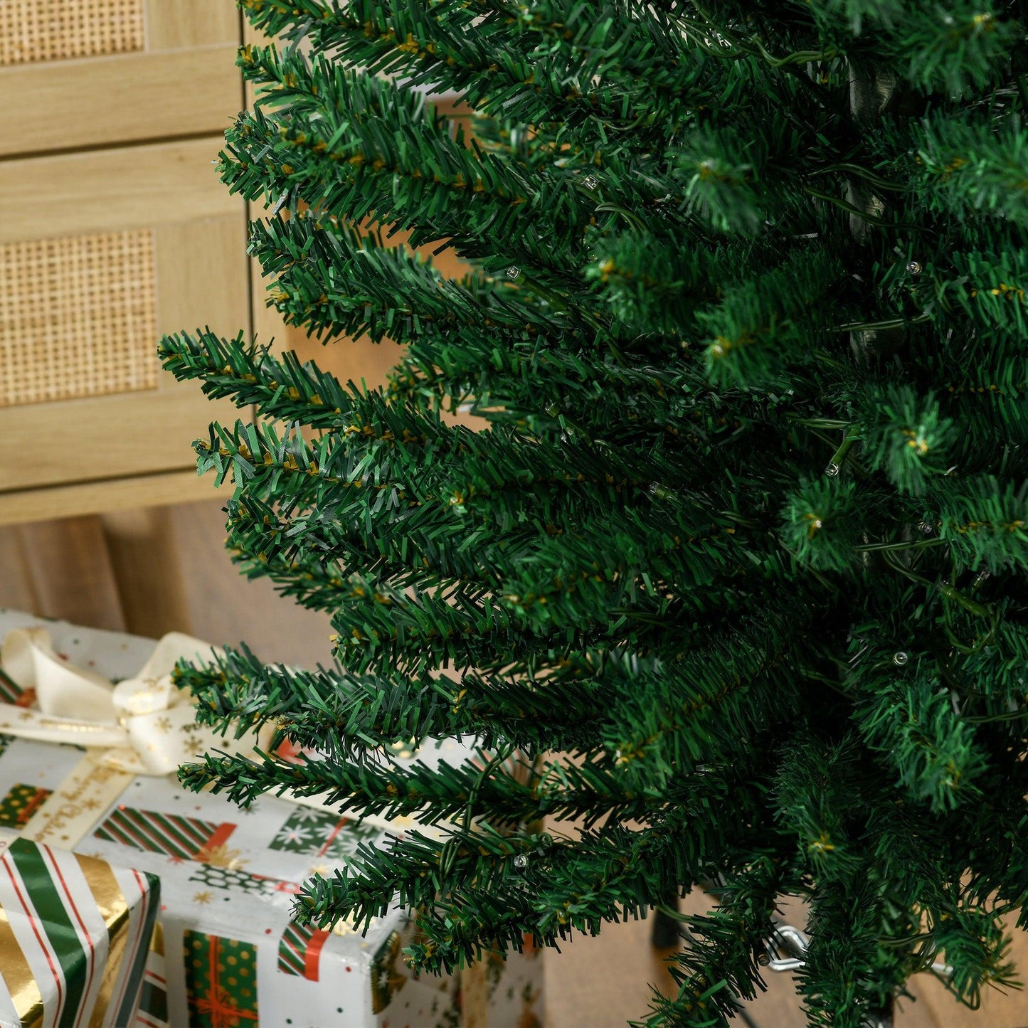 HOMCOM 7.5' Pre-lit Pencil Christmas Tree with LED Lights - ALL4U RETAILER LTD