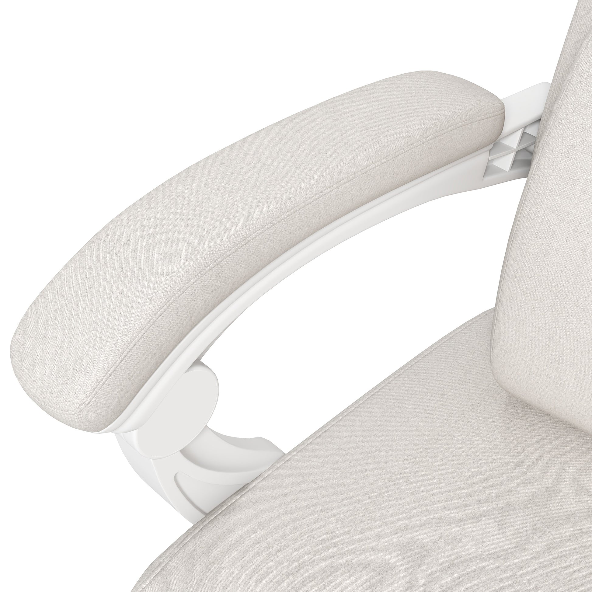 Vinsetto Ergonomic High Back Reclining Office Chair with Footrest and Lumbar Support - Adjustable Height and Swivel Wheels in White - ALL4U RETAILER LTD