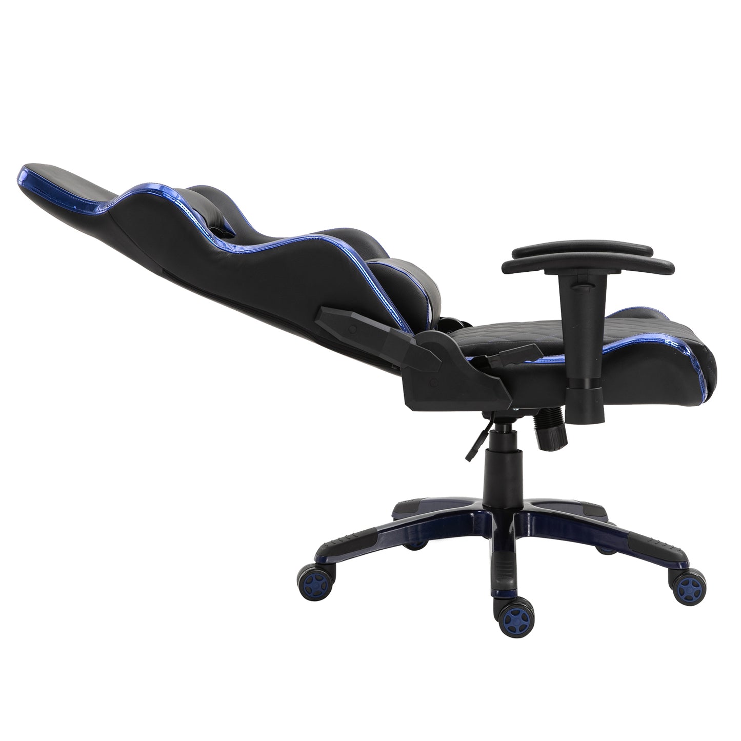 Vinsetto Black & Blue Holographic Gaming Chair - Ergonomic PU Leather Racing Seat with 360° Swivel, Adjustable Features, and Back Support Pillows - ALL4U RETAILER LTD