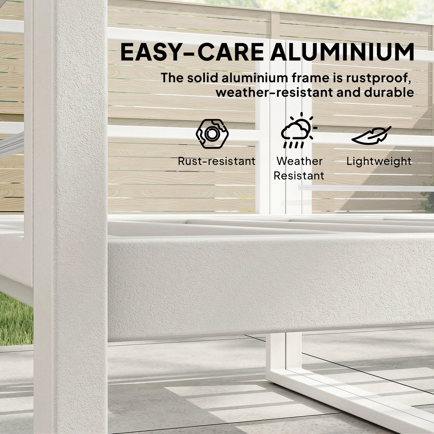 Outsunny 6 Seater Aluminium Garden Furniture Set With Thick Cushions For Patio And Balcony Outdoor Light Grey