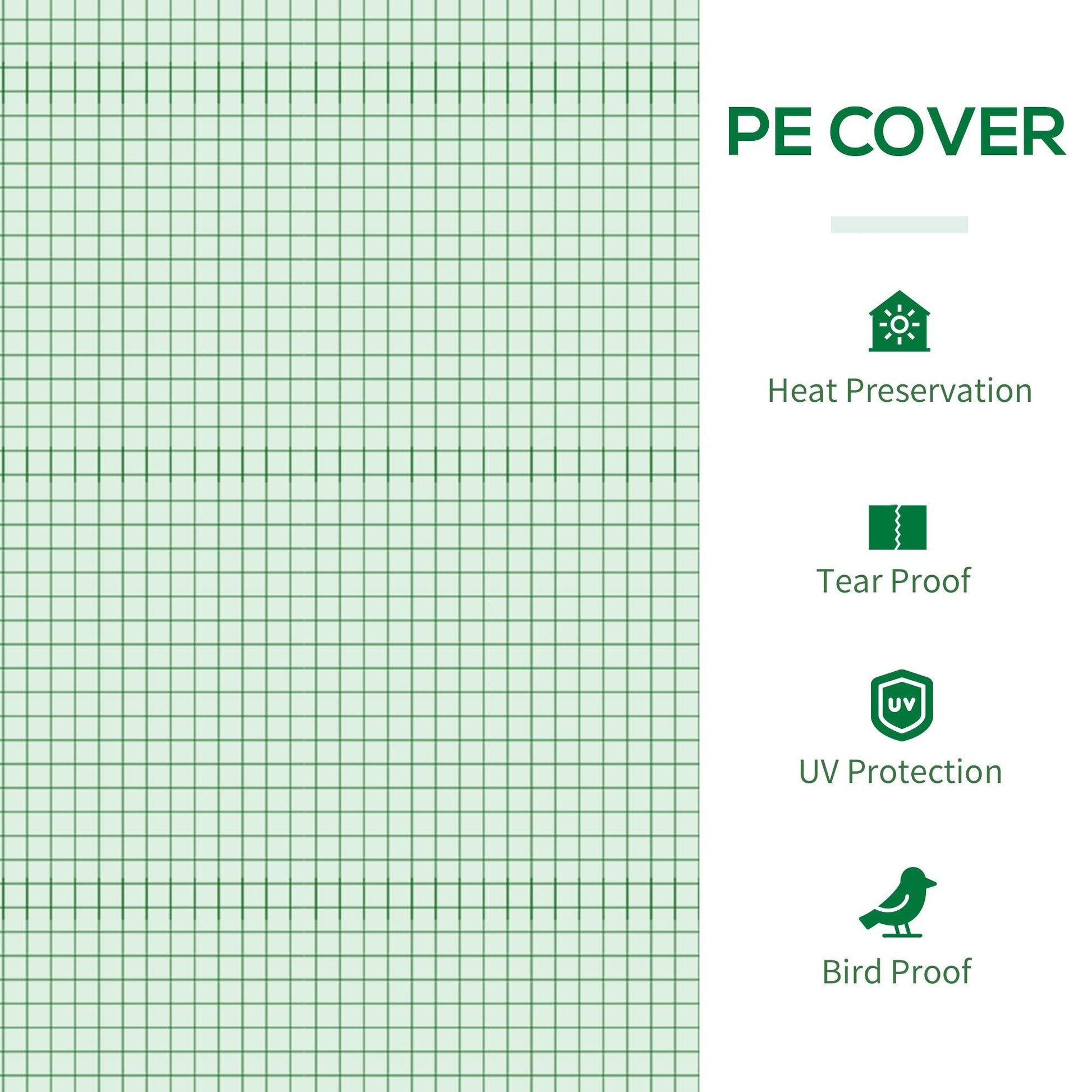 Outsunny Portable Small Polytunnel with Mesh Windows, 240x90x90cm - ALL4U RETAILER LTD