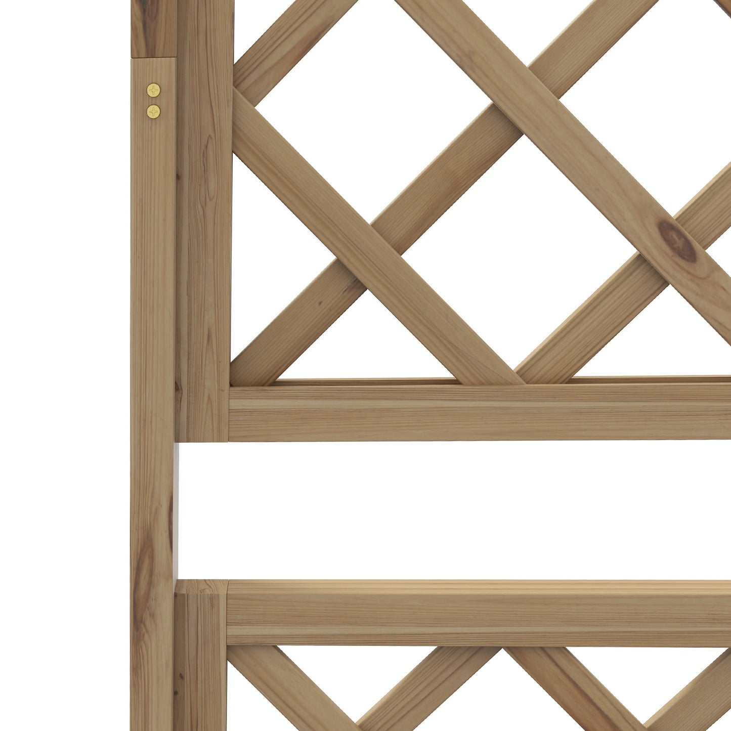 Outsunny Elevated Wooden Planter with Trellis for Growing Vegetables, Herbs, and Flowers - Natural Finish - ALL4U RETAILER LTD