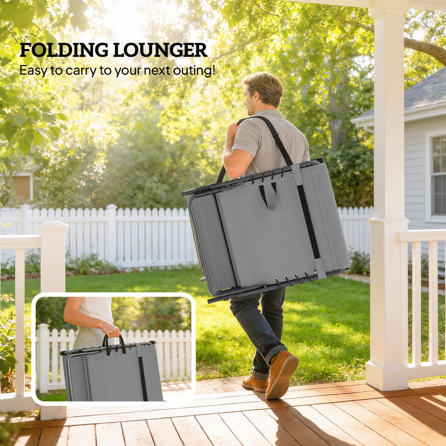 Outsunny Five Position Reclining Sun Loungers Set Of 2 Grey Outdoor Sun Loungers With Removable Pillow