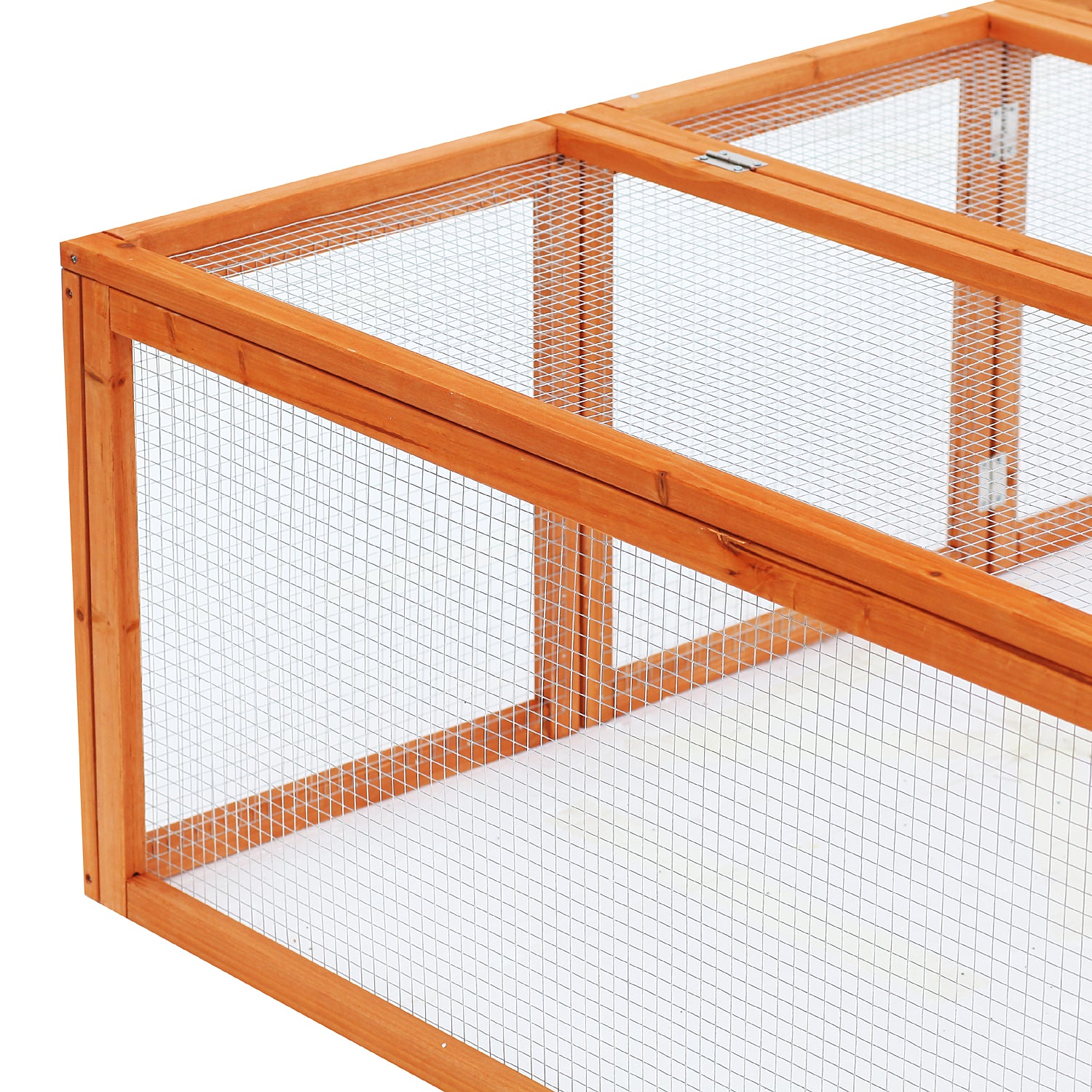 PawHut Spacious Outdoor Wooden Rabbit Hutch with Safety Run and Play Area for Small Animals - ALL4U RETAILER LTD