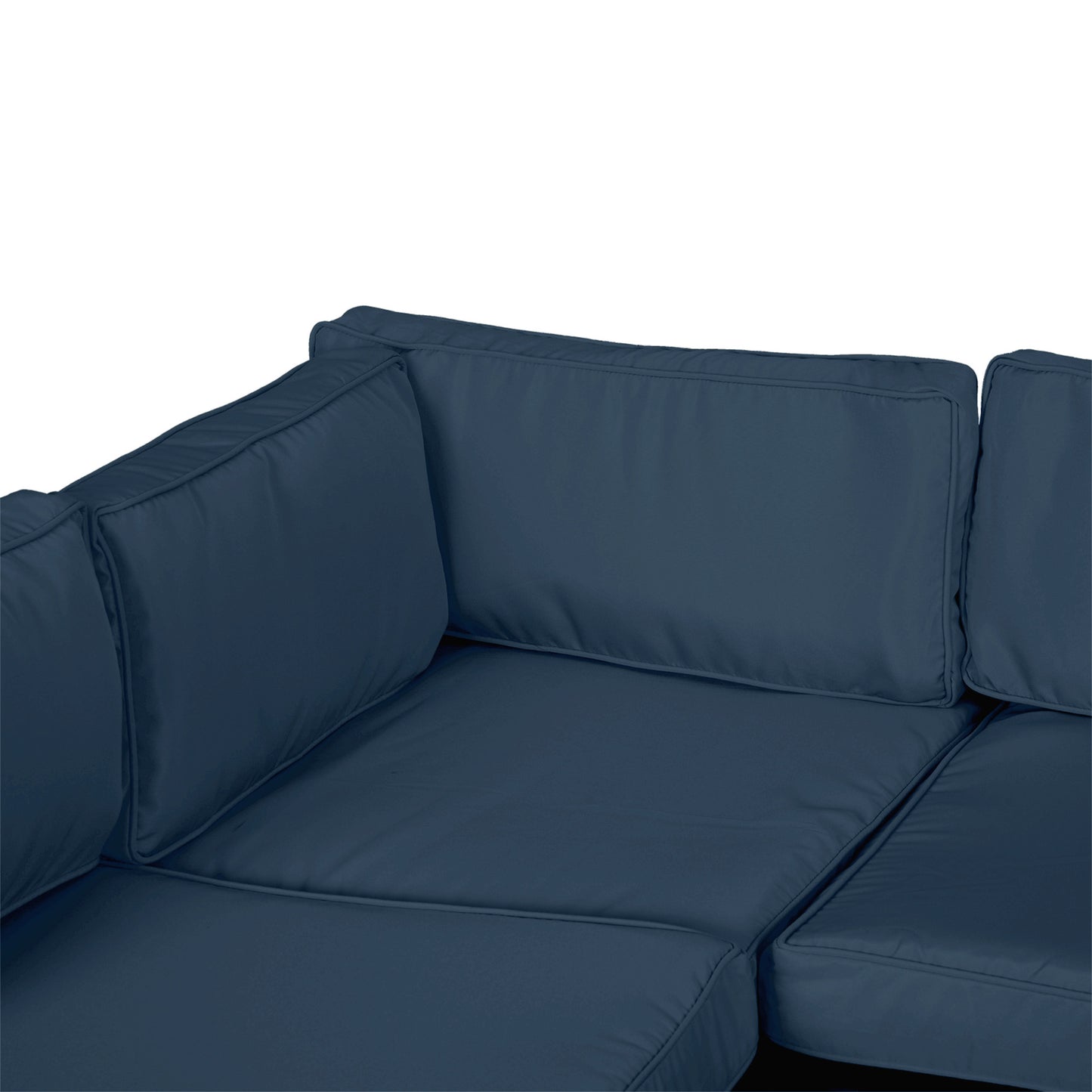 Outsunny 14 Piece Mixed Cushion Cover Set Outdoor Blue For Seat And Back Cushions With Zippers