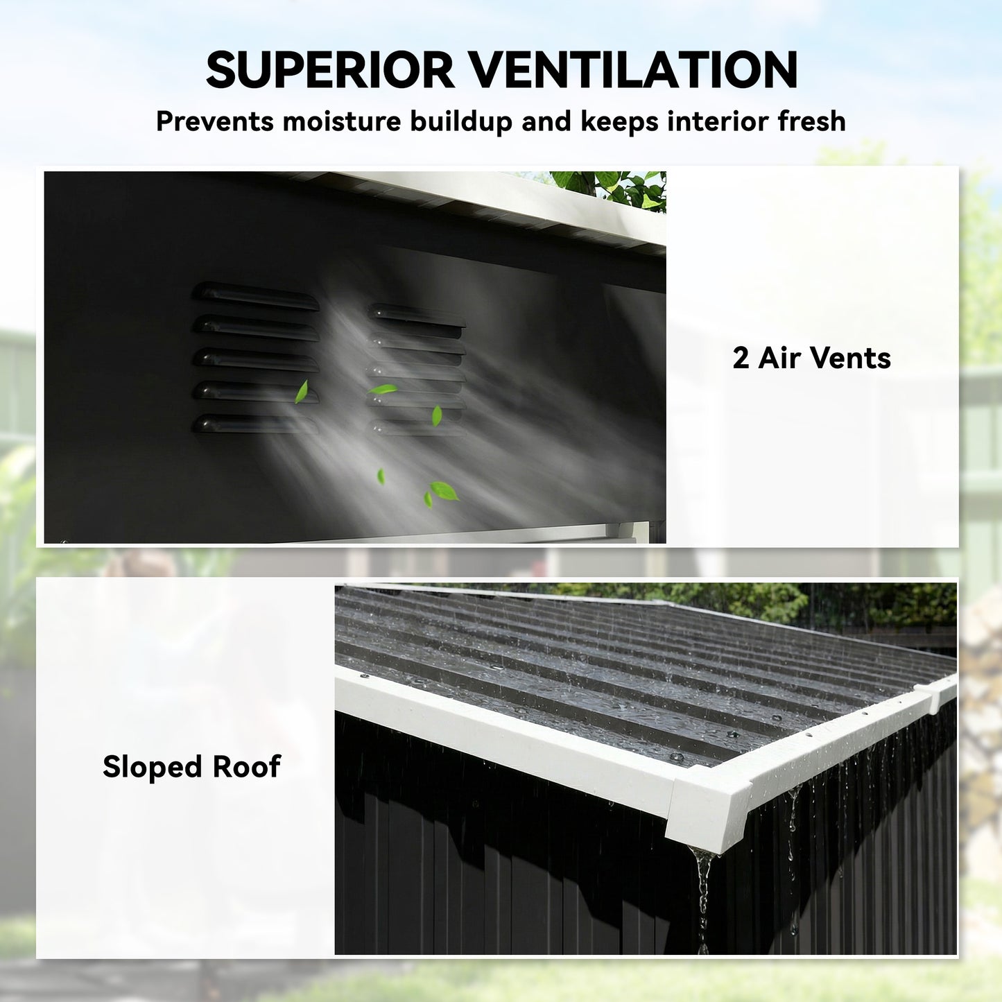 Outsunny 5 By 3 Ft Lean To Garden Shed Outdoor Storage With Lockable Door And Vents Dark Grey