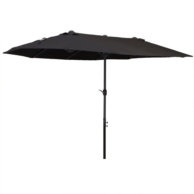 Outsunny 4.6m Black Canopy Parasol - Stylish Shade Solution - ALL4U RETAILER LTD