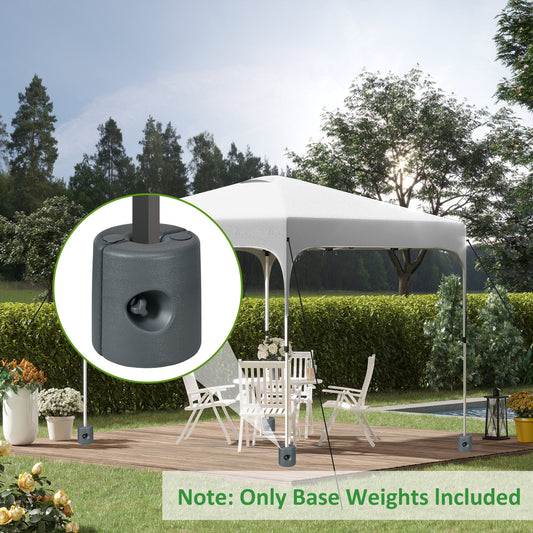 Outsunny HDPE Tent Weights Set of 4 Canopy Weights Fill with Water or Sand UV Resistant Outdoor Gazebo Anchors 48 kg