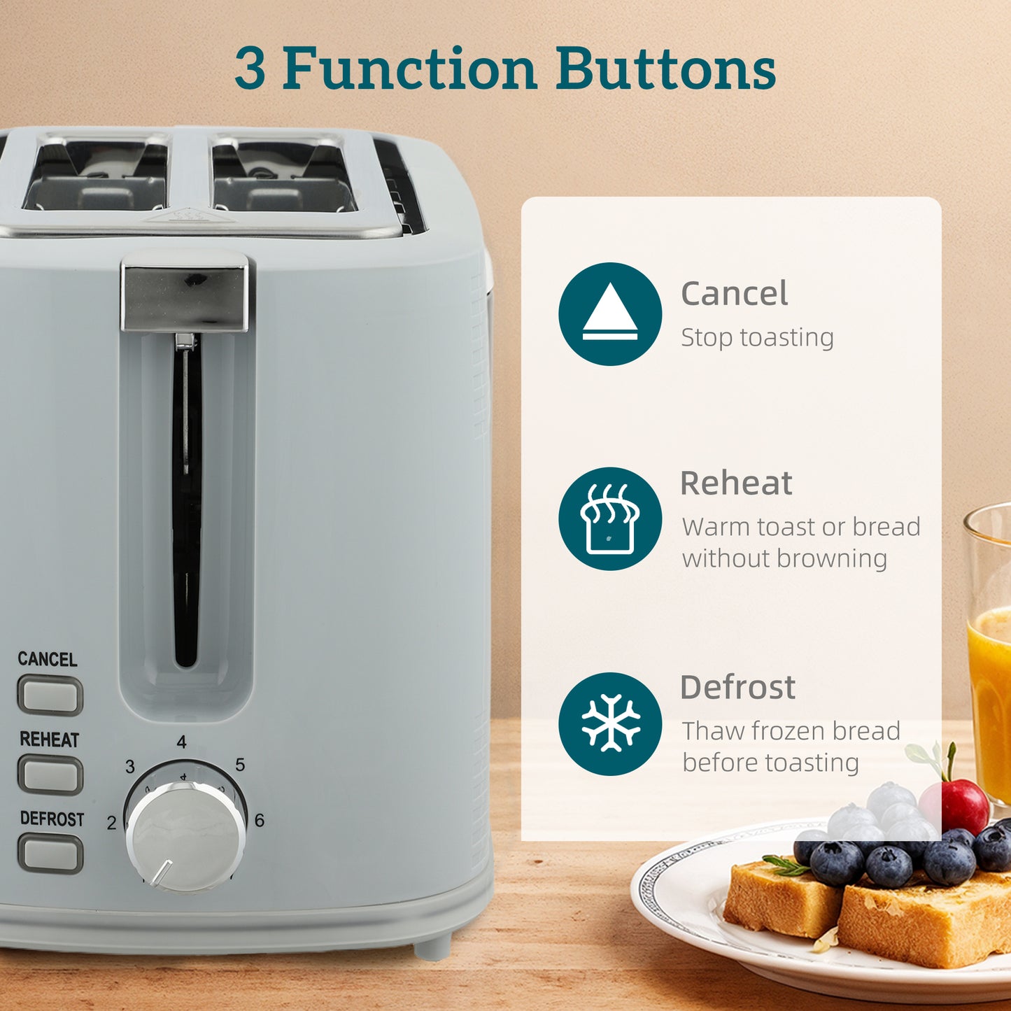 HOMCOM Modern Kettle And Toaster Set Grey With 1.7L Kettle For Fast Boiling And Auto Shutoff Safety