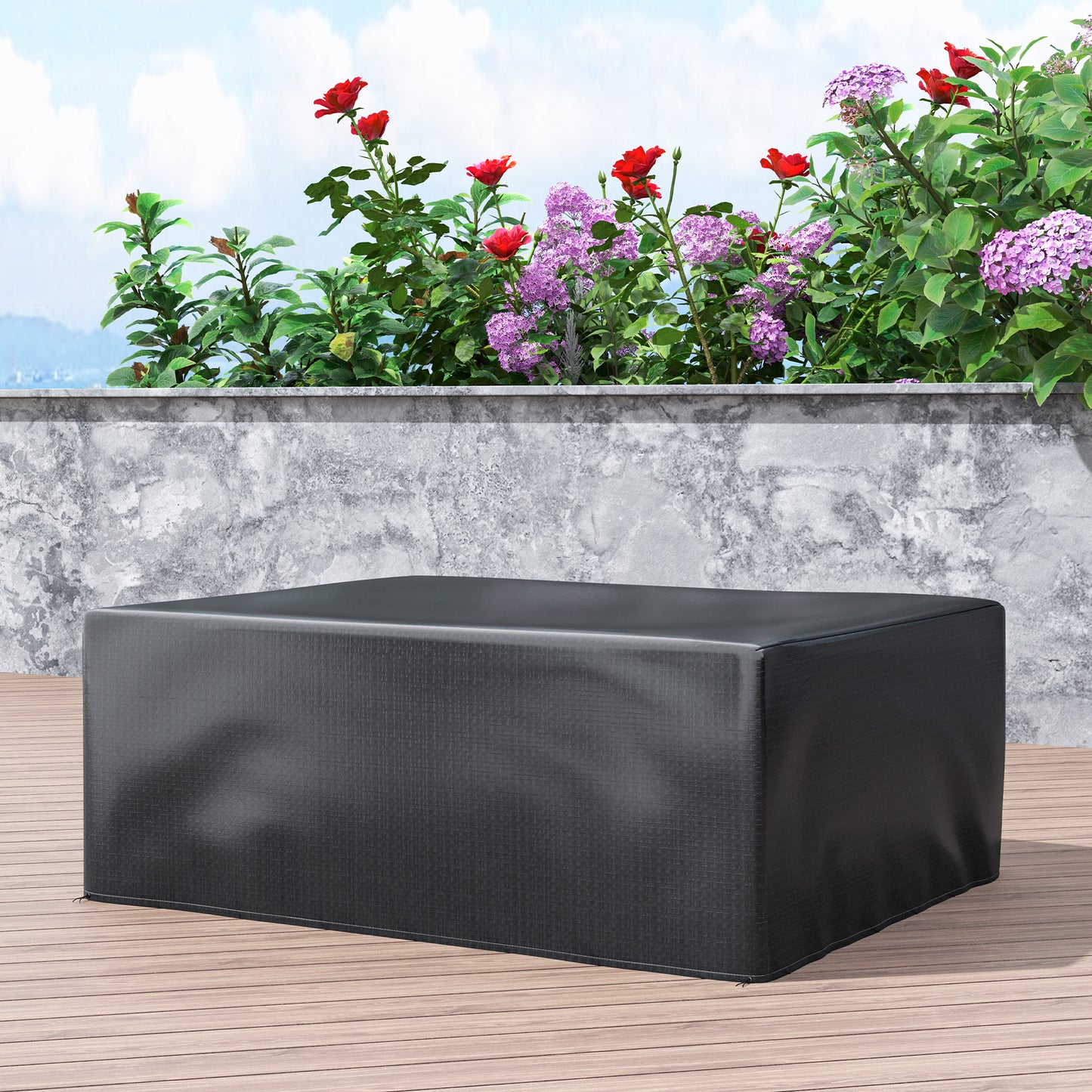 Outsunny Waterproof UV Protective Garden Furniture Cover For Large Patio Sets 235 x 190 x 90 cm Black