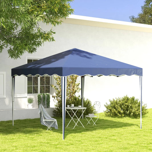 Outsunny Adjustable Height Pop-Up Gazebo - Blue, 3 x 3m with Carry Bag: Elevate Your Outdoor Events