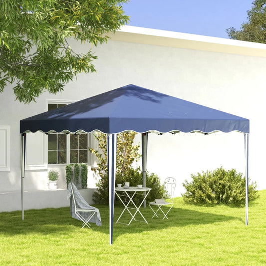 Outsunny Adjustable Height Pop-Up Gazebo - Blue, 3 x 3m with Carry Bag: Elevate Your Outdoor Events - ALL4U RETAILER LTD