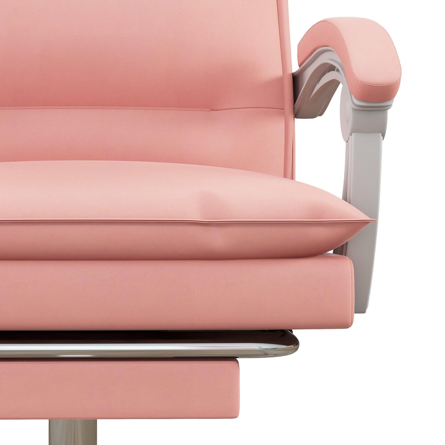 Vinsetto Vibration Massage Office Chair with Heat, Faux Leather, Pink - ALL4U RETAILER LTD