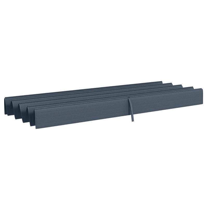 Outsunny Dark Grey Pergola Roof - Retractable Sun Shade Cover for 3 x 2.15m Pergola, UV30+ Protected - ALL4U RETAILER LTD