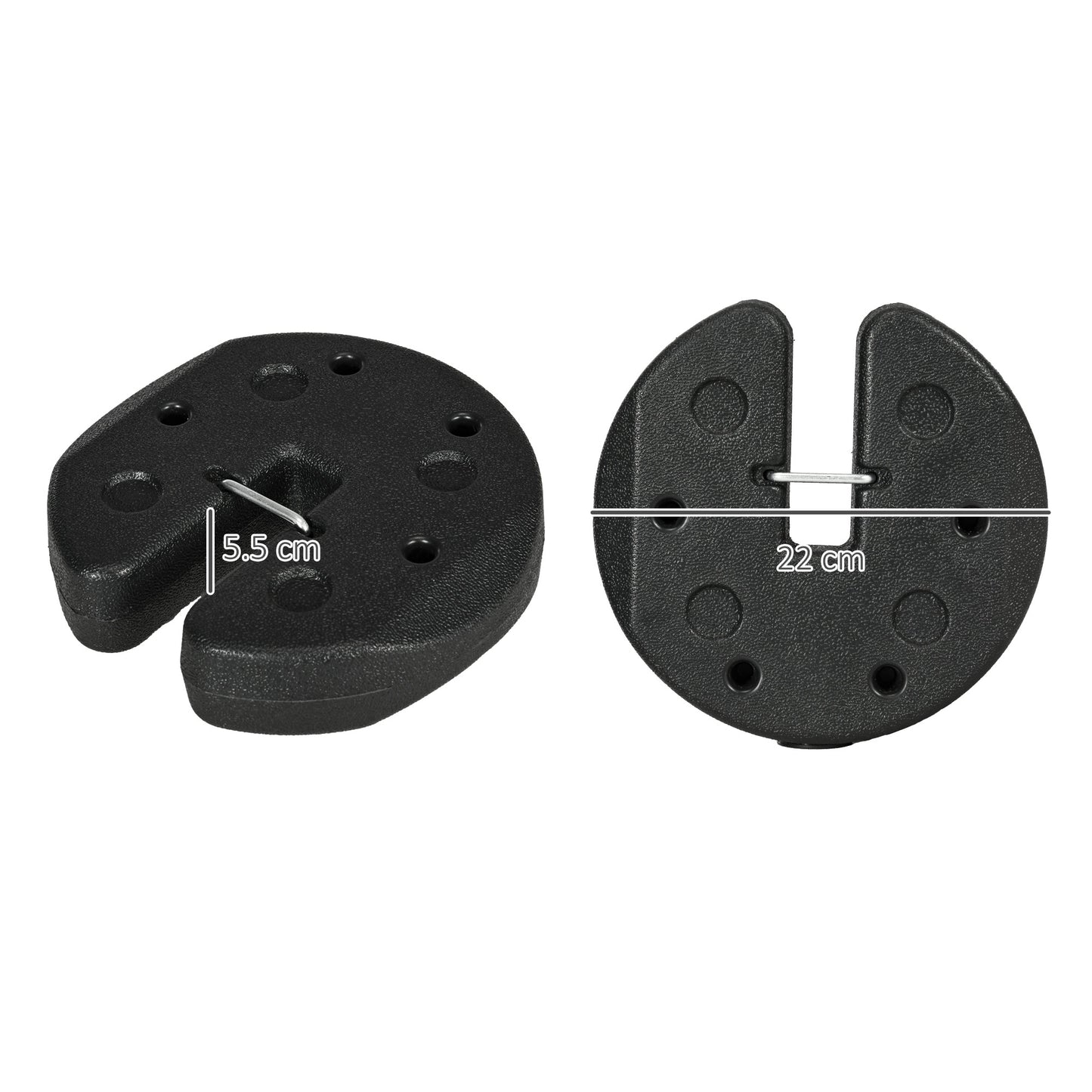Outsunny Gazebo Weights Set of 8, 24KG Cement Filled Weights for Gazebo Legs with Reinforced Pins and Carry Belt