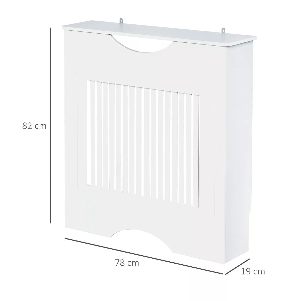 HOMCOM Elegant White Radiator Cover with Slatted Ventilation, 78W x 19D x 80.5Hcm, 12mm MDF - ALL4U RETAILER LTD