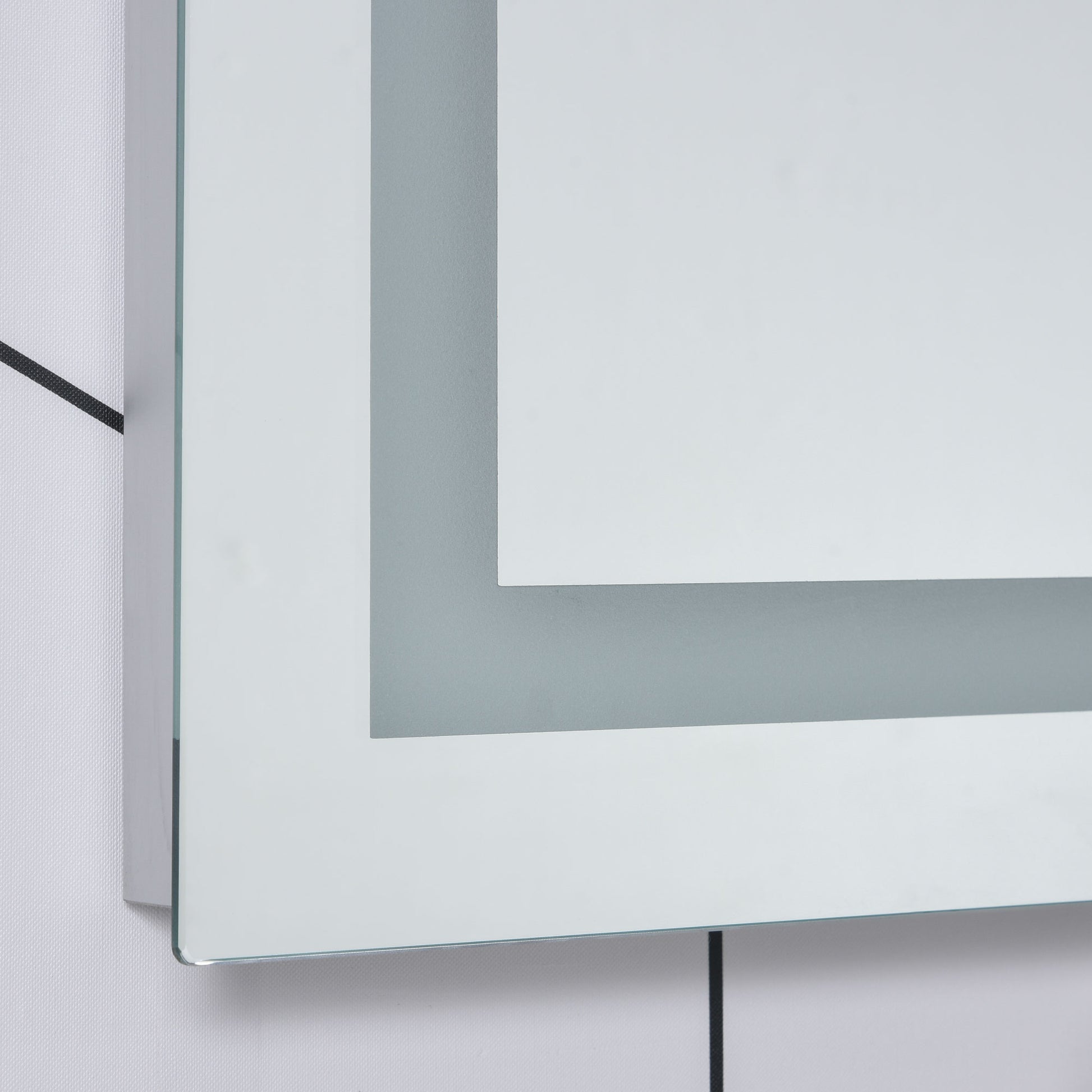 HOMCOM Contemporary LED Bathroom Mirror with Anti-Fog Sensor and Heated Features - 120W x 60H x 4D cm - ALL4U RETAILER LTD