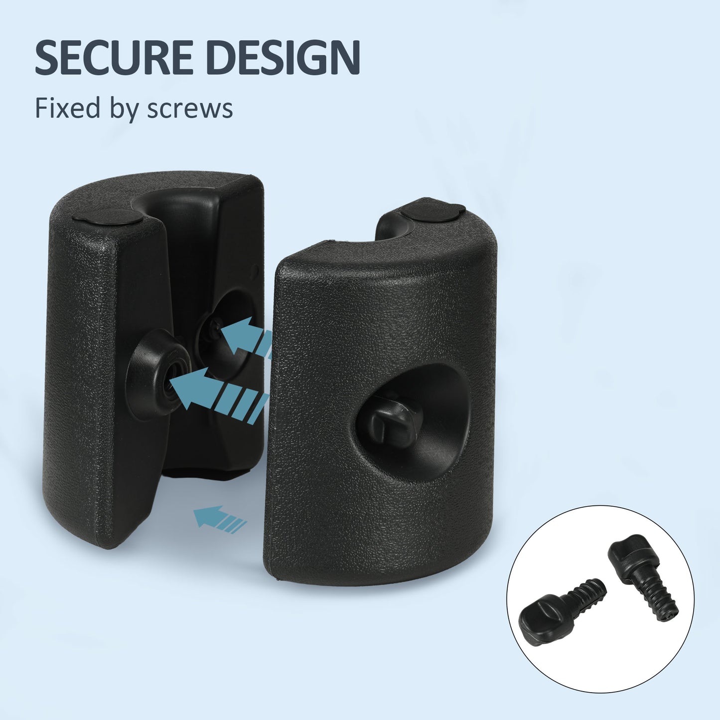 Outsunny HDPE Tent Weights Set Of 4 Canopy Weights Fill With Water Or Sand 48 Kg