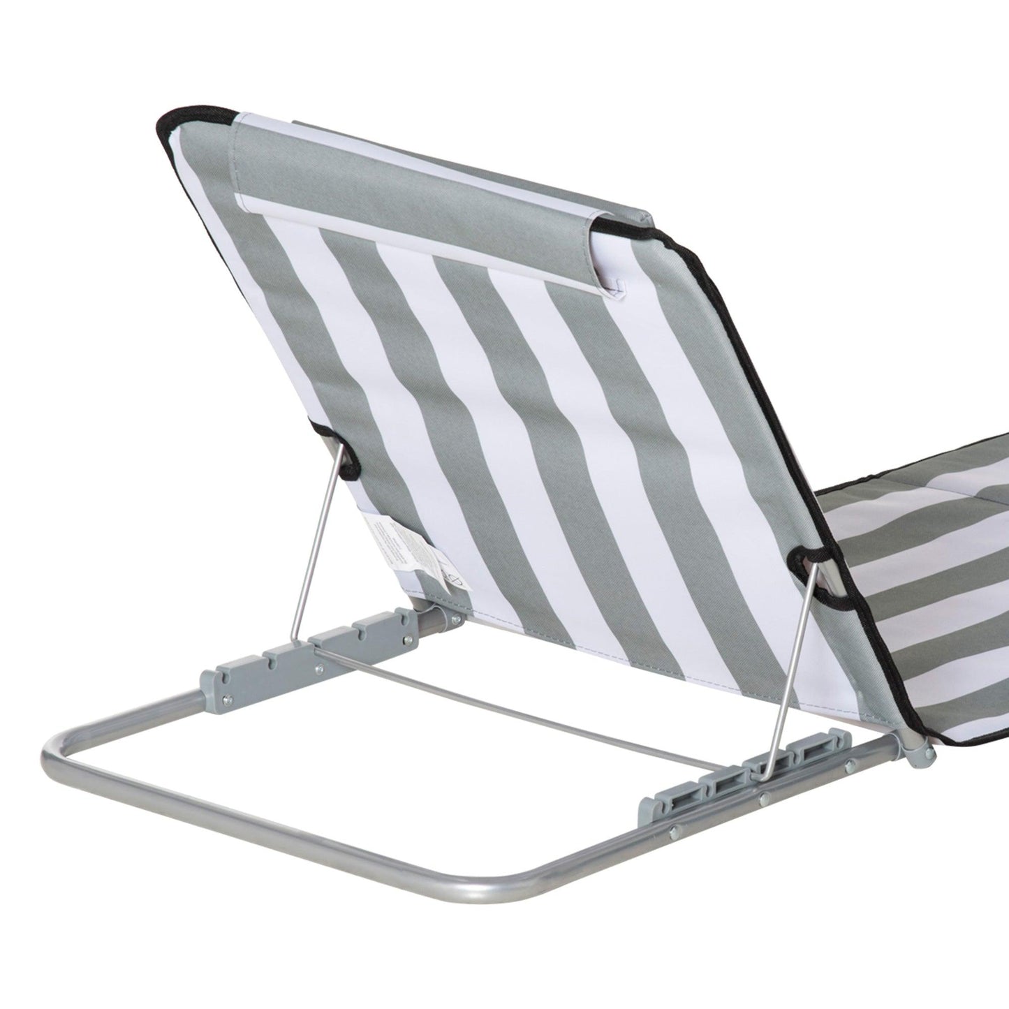 Outsunny 2-Pack Foldable Beach Chair Set, Light Grey - ALL4U RETAILER LTD