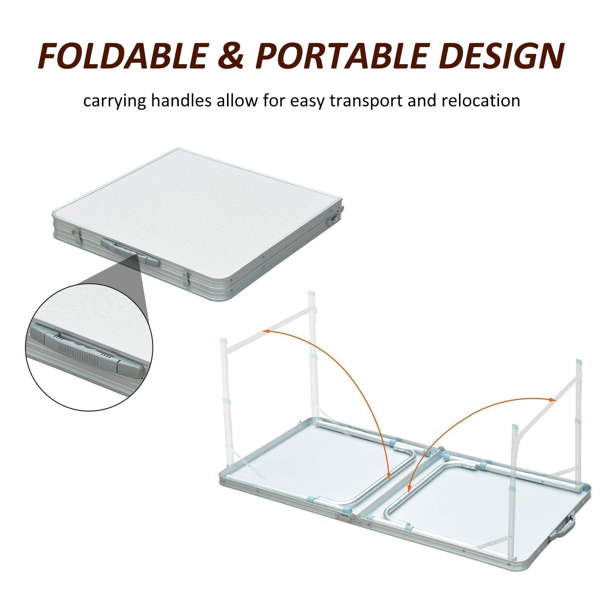 Outsunny Compact Folding BBQ Table for Outdoor Camping - ALL4U RETAILER LTD