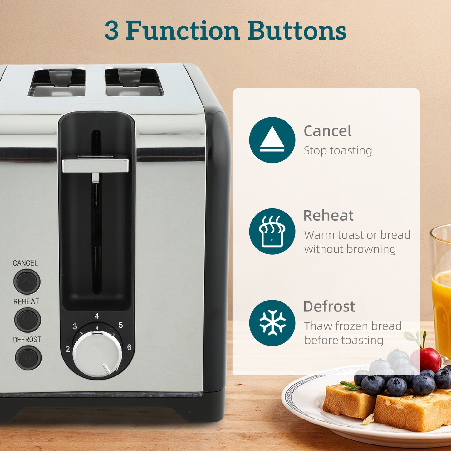 HOMCOM Polished Toaster And Kettle Set Black With Sleek Countertop Design And LED Ambience