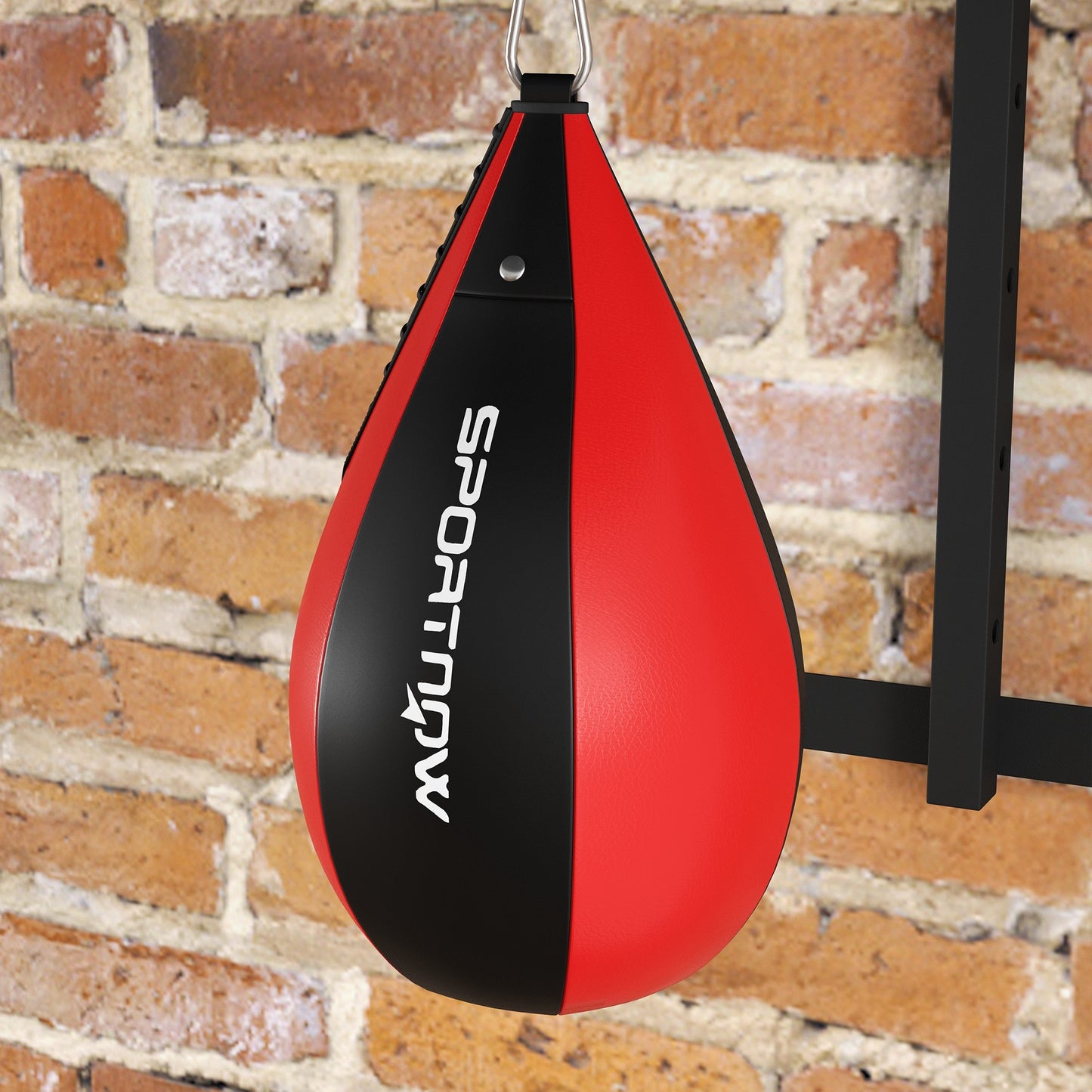 SPORTNOW Adjustable Height Wall-Mounted Speed Bag Training Station | Compact Boxing Kit - ALL4U RETAILER LTD