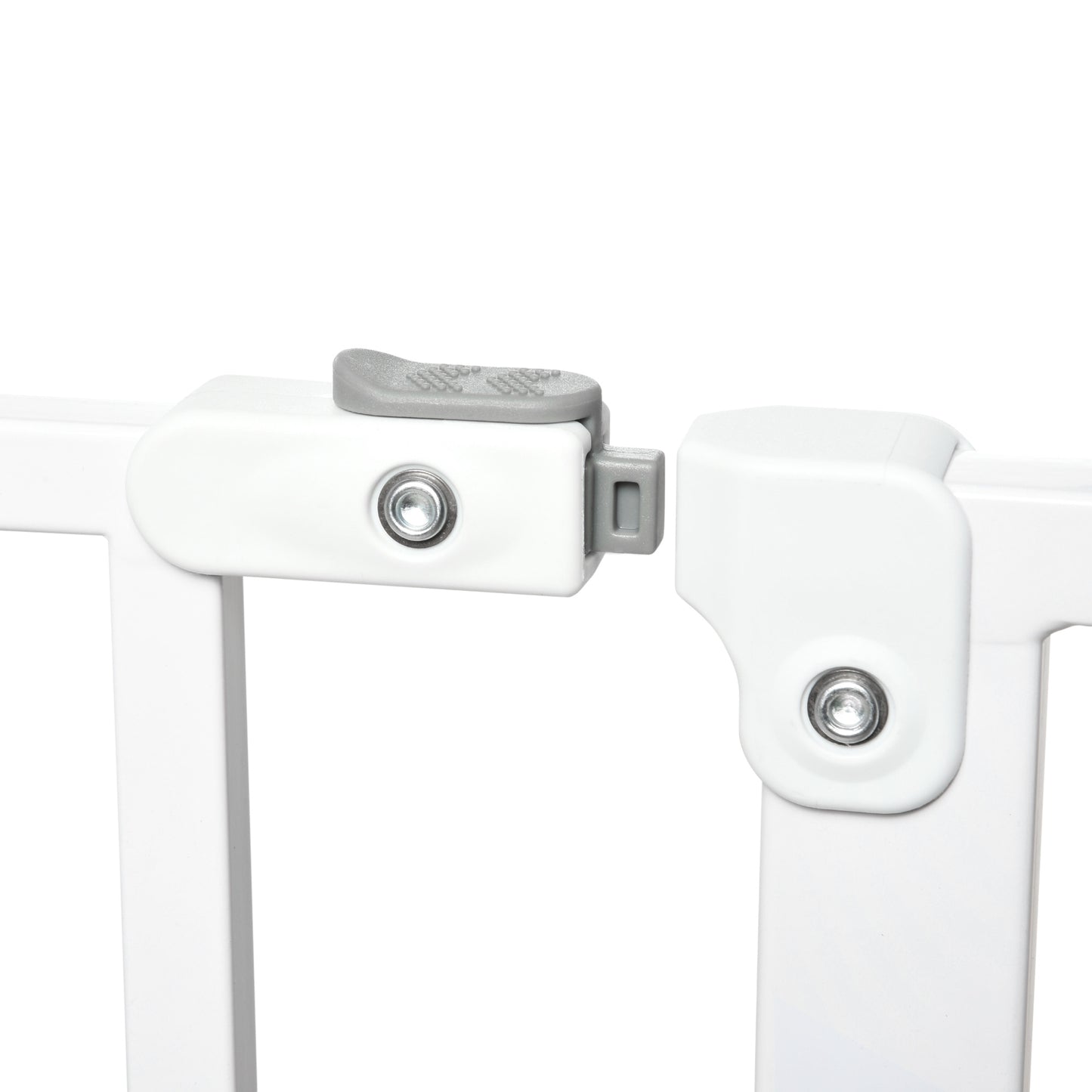 PawHut Adjustable Pressure-Mounted Dog Safety Gate with Dual Access Door - White - ALL4U RETAILER LTD