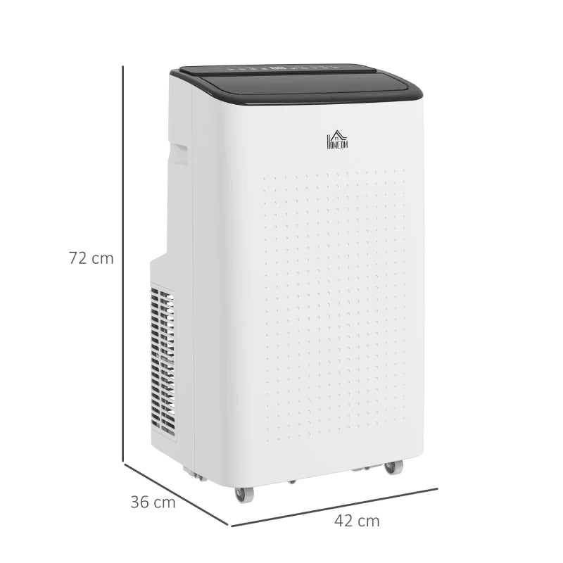HOMCOM 12,000 BTU Mobile Air Conditioner - WiFi Compatible, Dehumidifier, Fan, 24H Timer - Ideal for Rooms up to 26m²