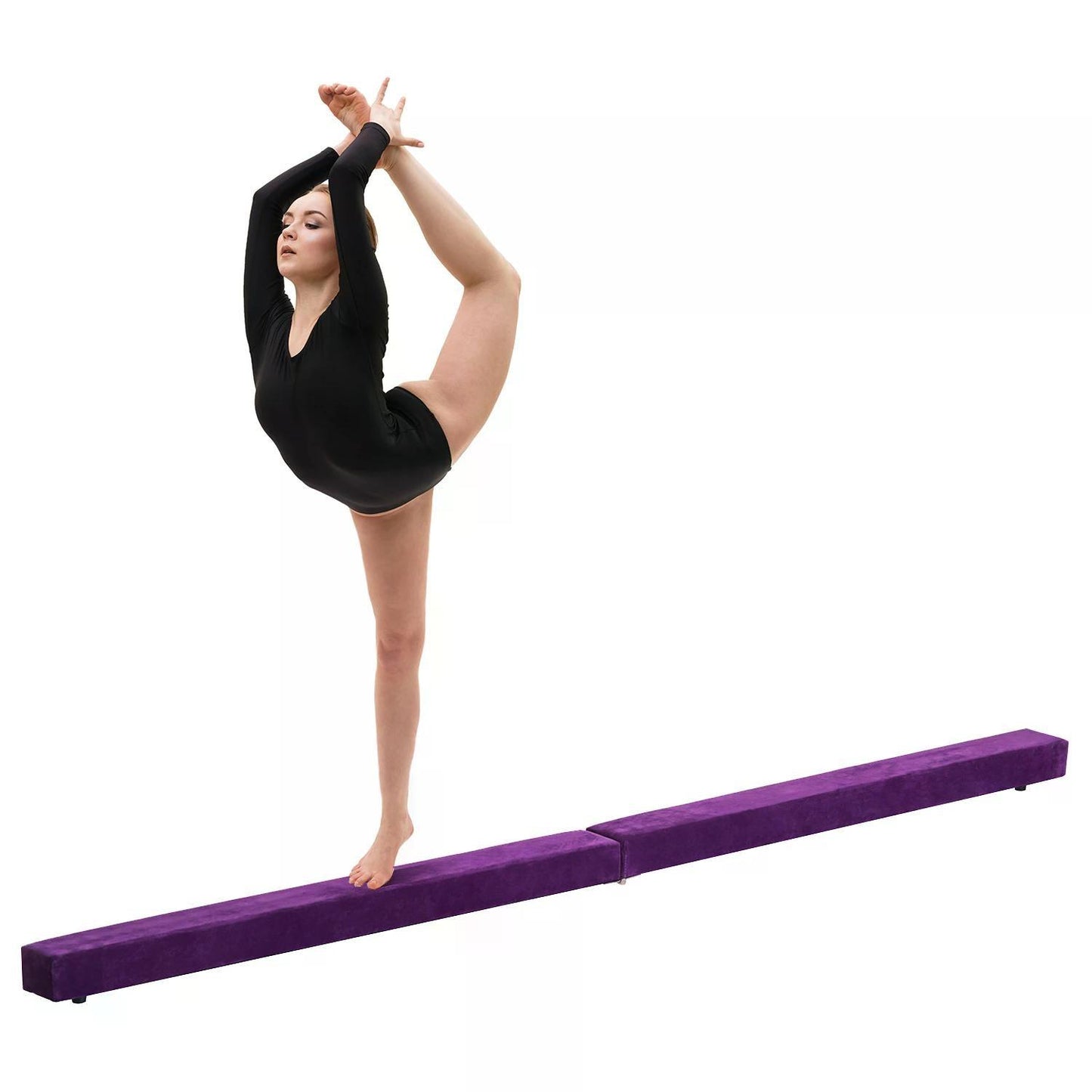 HOMCOM 2.4m Purple Balance Beam Trainer for Home - ALL4U RETAILER LTD