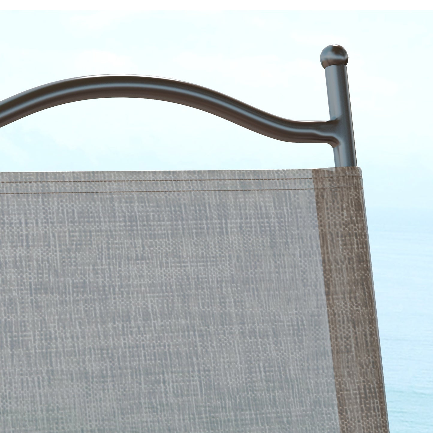 Outsunny Folding Garden Chairs Set Of Two With Fabric Mesh Seats Outdoor In Mixed Brown