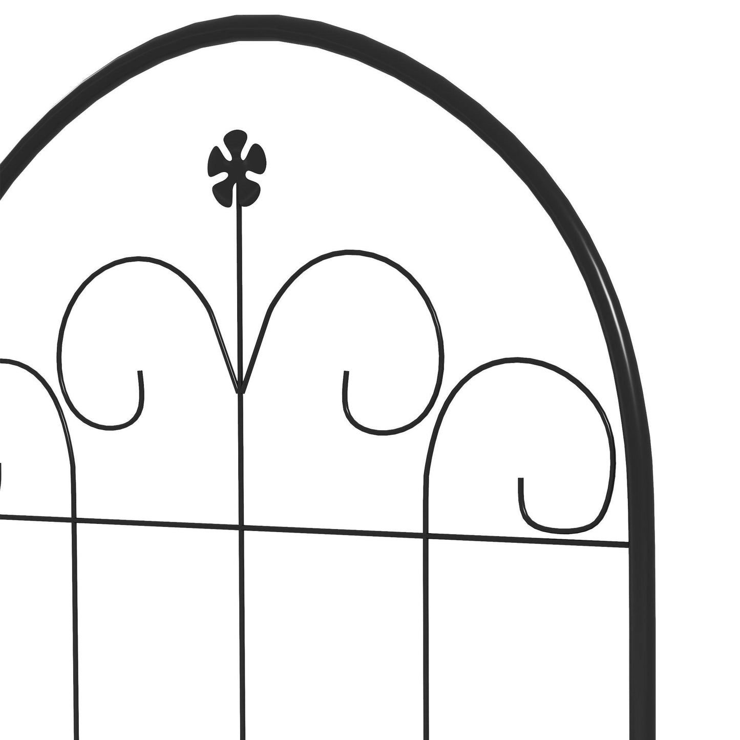 Outsunny Metal Trellis Set of 2, Garden Trellis for Climbing Plants Support Frames, Floral Design - ALL4U RETAILER LTD